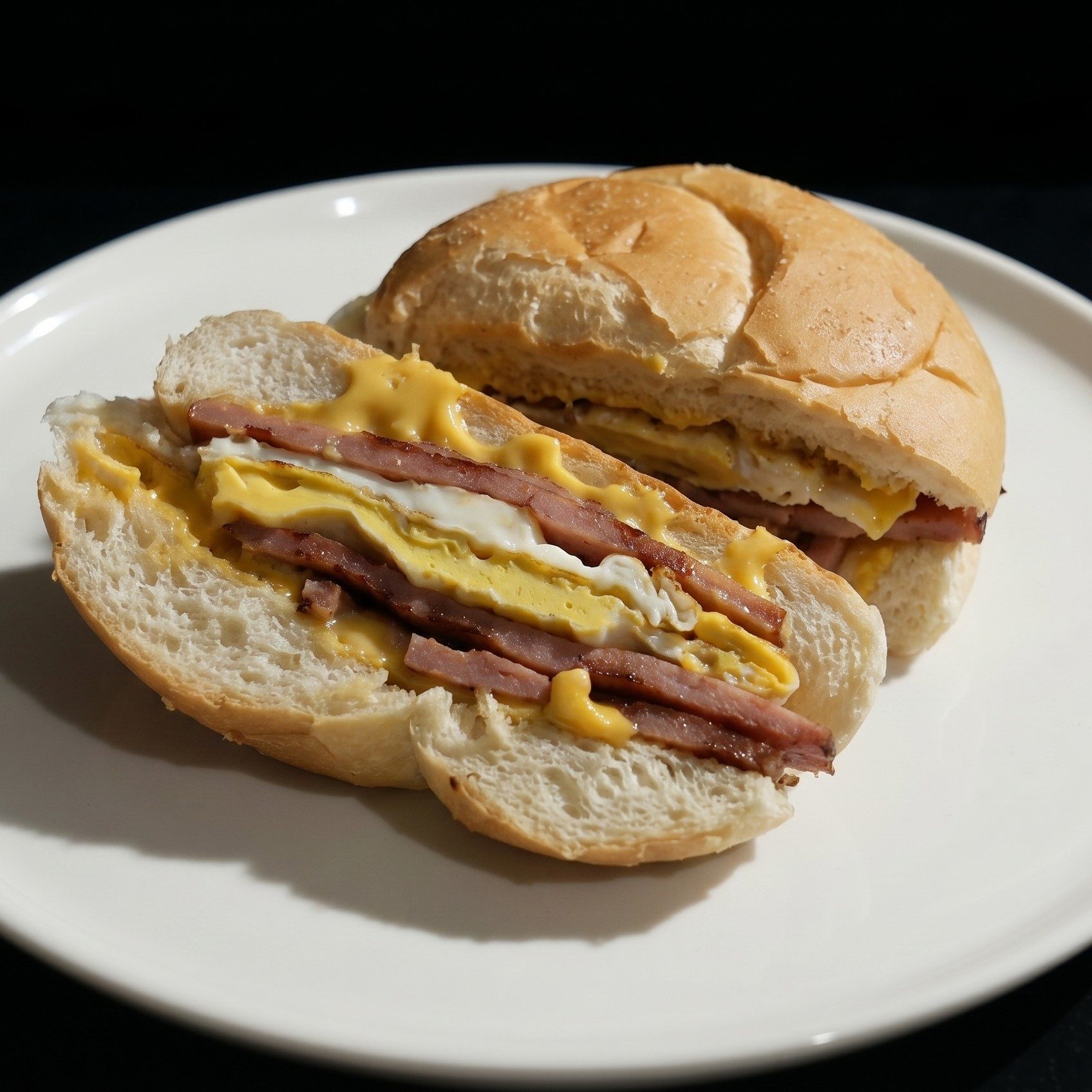 Meat, Egg, Cheese Sandwich.